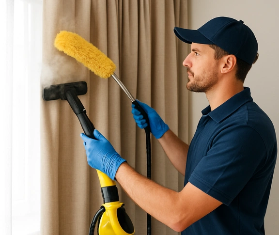 Trusted blind cleaning technician Matty Curtain Cleaning redcliffe QLD